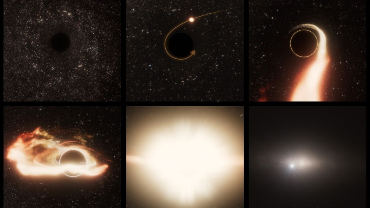勃空间望远镜观测到大质量流浪黑洞：将路过的恒星撕碎并吞噬